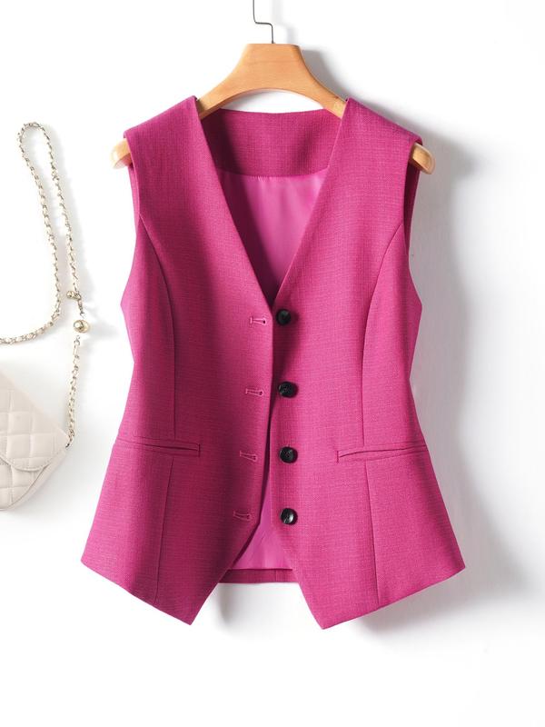 Short Single-breasted Women's Autumn and Winter Waistcoat Can Be Worn Inside and Outside with Tops Workplace Temperament, Preppy 80s Clothes, Vests for Women