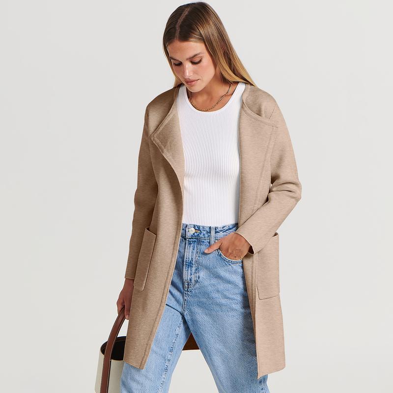 ANRABESS Women's Open Front Knit Lightweight Cardigan Casual Long Coatigan Sweater Lady Jacket Coat 2024 Fall Outerwear cardigan sweater