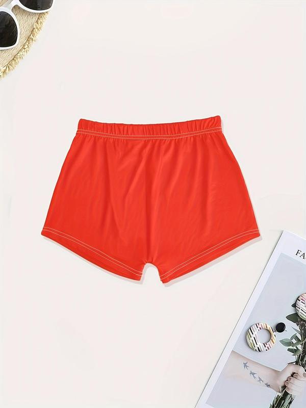 Women's Skeleton Hand Print Skinny Shorts, Casual Elastic Waist Shorts for Summer, Ladies Bottoms for Daily Wear