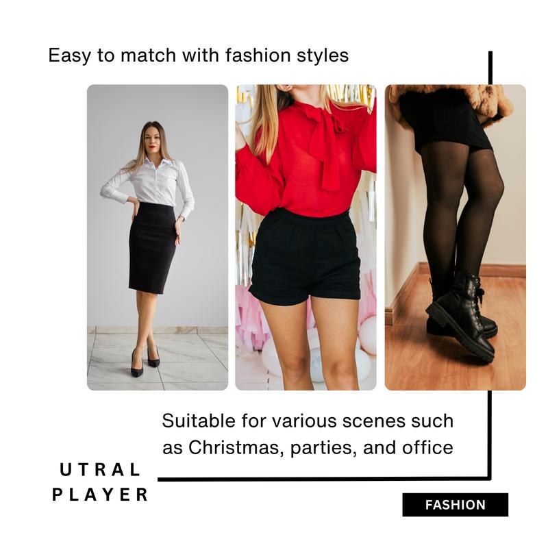 UtralPlayer - Durable Women's Sheer Tights, Plus Size, Three Colors, Ripstop Comfort Slimming Womenswear Basic Minimalist, Christmas Party Matching tights