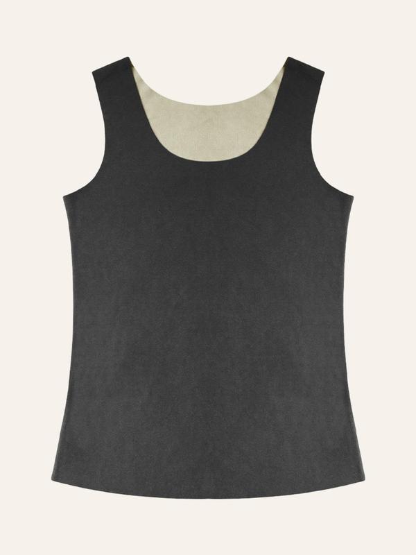 Women's Solid Color Sports Thermal Underwear Top, Casual Comfy Breathable Sleeveless Top for Daily Wear, Ladies Sportswear for Fall & Winter