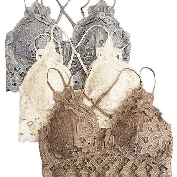 Crochet Bralette for Women, adjustable straps