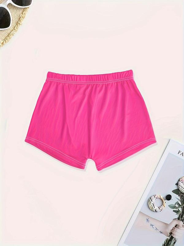 Women's Skeleton Hand Print Skinny Shorts, Casual Elastic Waist Shorts for Summer, Ladies Bottoms for Daily Wear