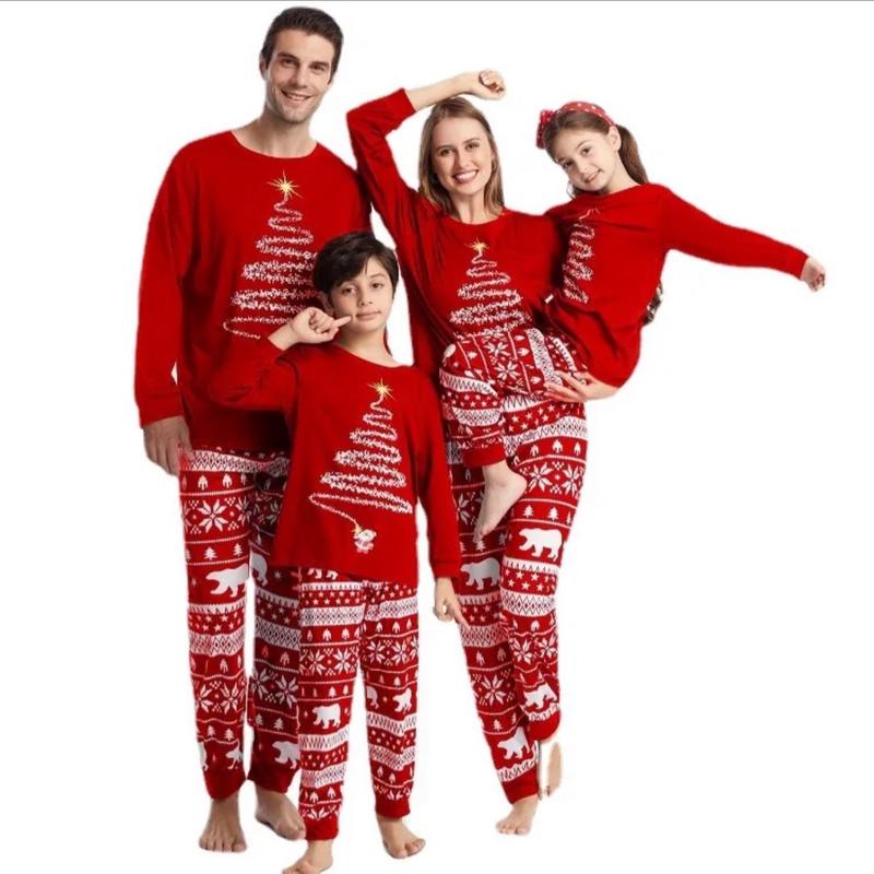 Unisex Christmas pajamas 2-piece set shirt + pants   Pijama navideño unisex de 2 piezas, camisa y pantalón