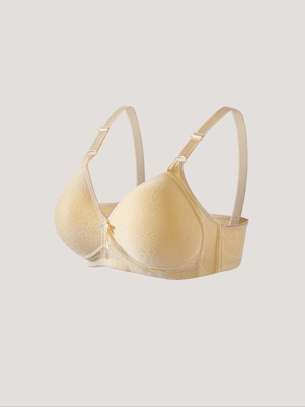 Women's Solid Color Adjustable Strap Lace Bralette, Breathable Comfortable Wireless Bra, Softness Lingerie for All Seasons