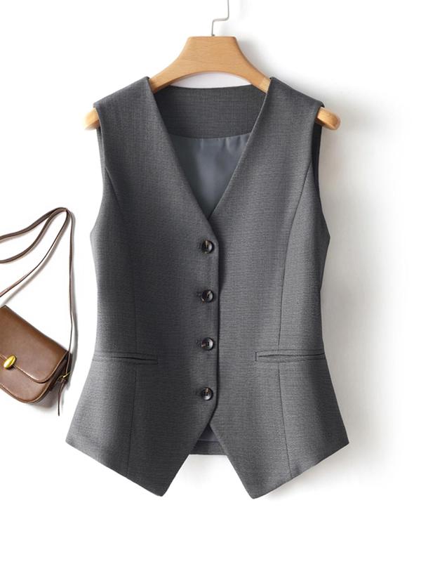 Short Single-breasted Women's Autumn and Winter Waistcoat Can Be Worn Inside and Outside with Tops Workplace Temperament, Preppy 80s Clothes, Vests for Women
