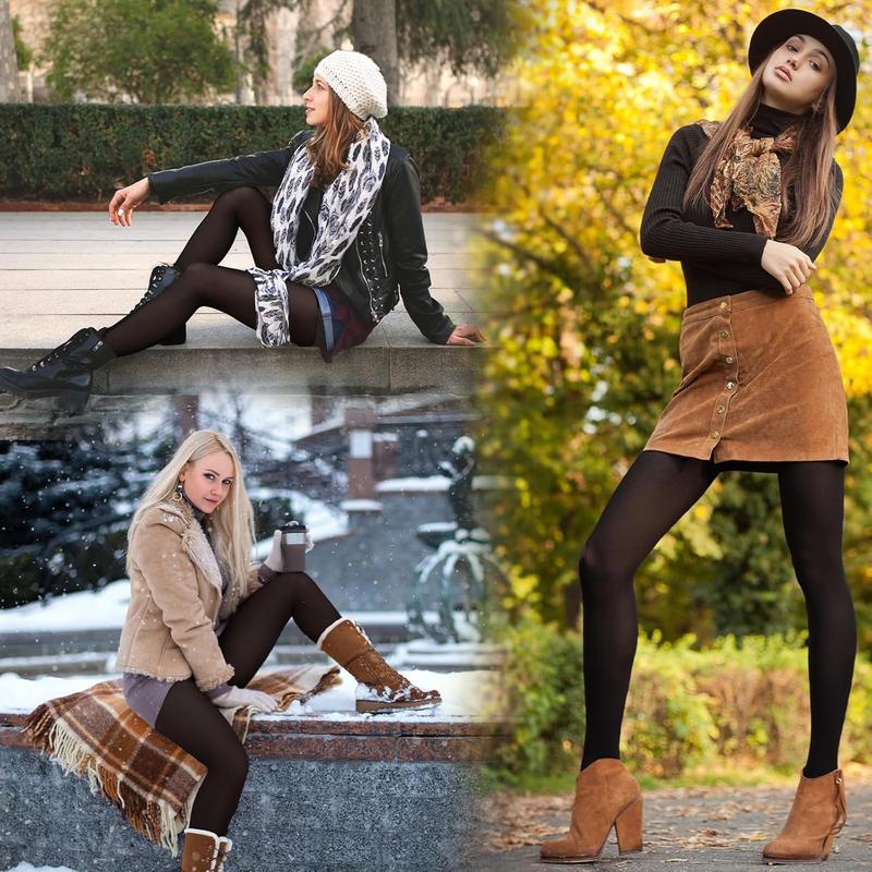 Fleece Lined Tights Women, Warm Pantyhose Leggings Thermal Tights for Women, Fleece Tights Winter Tights for Women