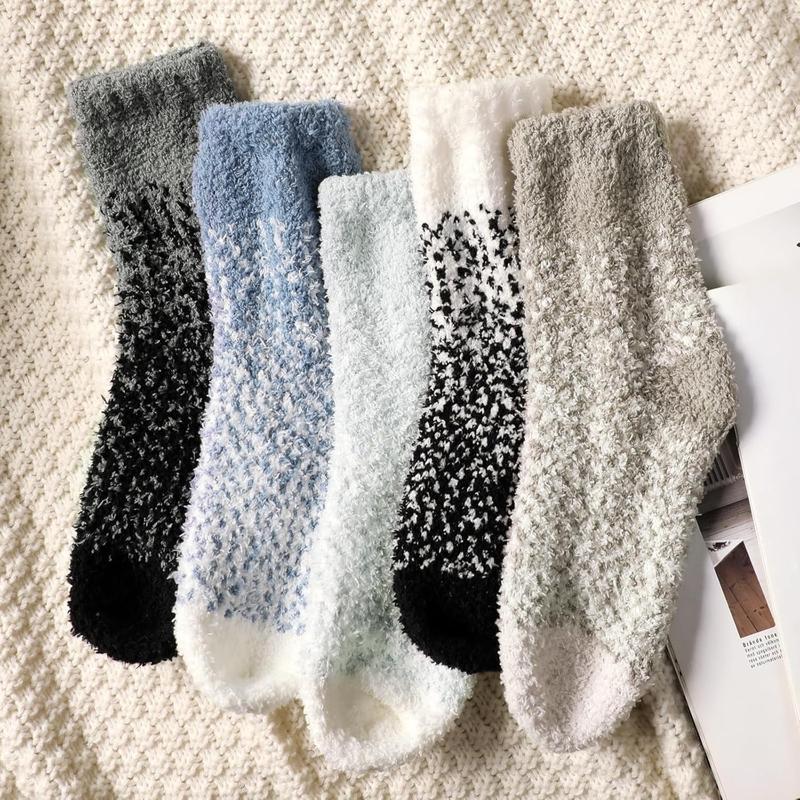 5 6 Pairs Fuzzy Socks for Women - Fluffy Socks Women, Cozy Socks for Women Slipper Socks