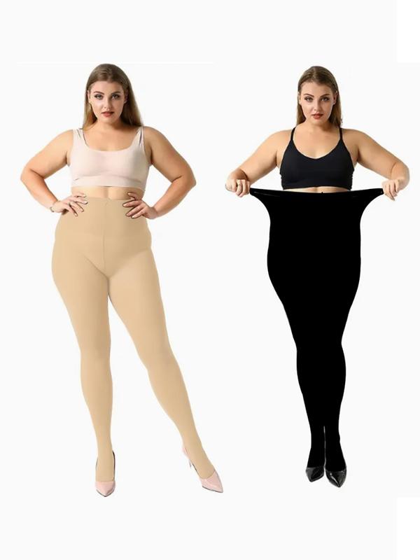 Women's 1 Pair Solid High Waist Tights, 120D Spring Fall Winter Warm Comfy Breathable Slim Pantyhose For Women, Women's Socks & Tights