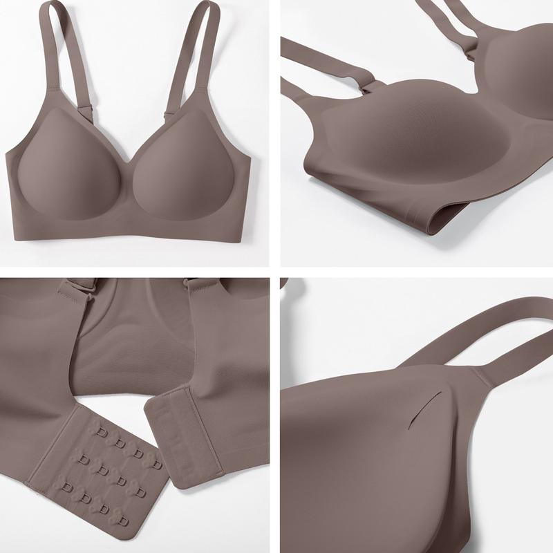 OEAK Womenswear Comfort Adjustable Bras Full Coverage Everyday Seamless Bras No Underwire Push Up Bras Soft Bra