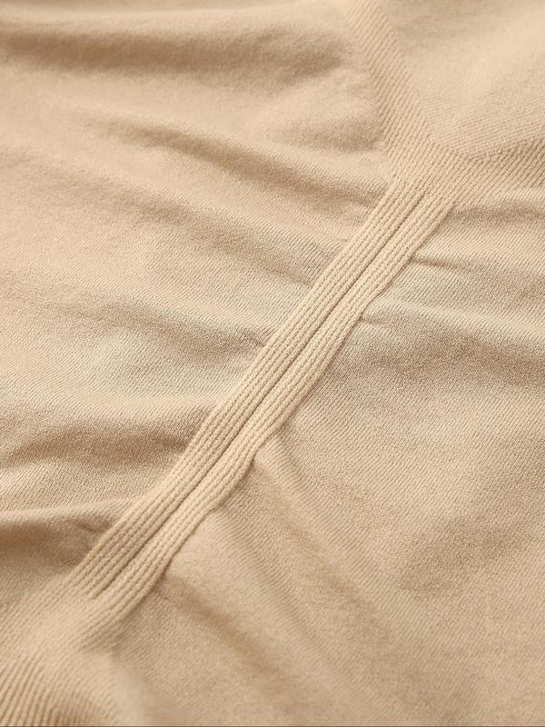  Solid Color High Waist Leg Shaping Panty, Tummy Control Seamless Knicker for Daily Wear, Women's Underwear for All Seasons