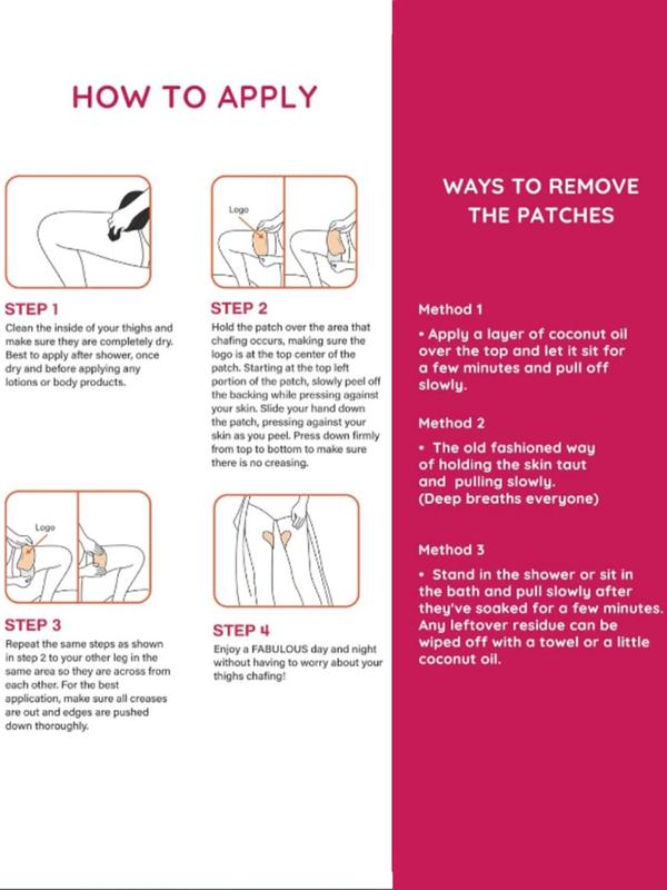  Solid Color Thigh Inner Protective Patches, Women's Breathable Comfortable Thigh Chafe Sticker Pads, Women's Lingerie Accessories for Daily Wear
