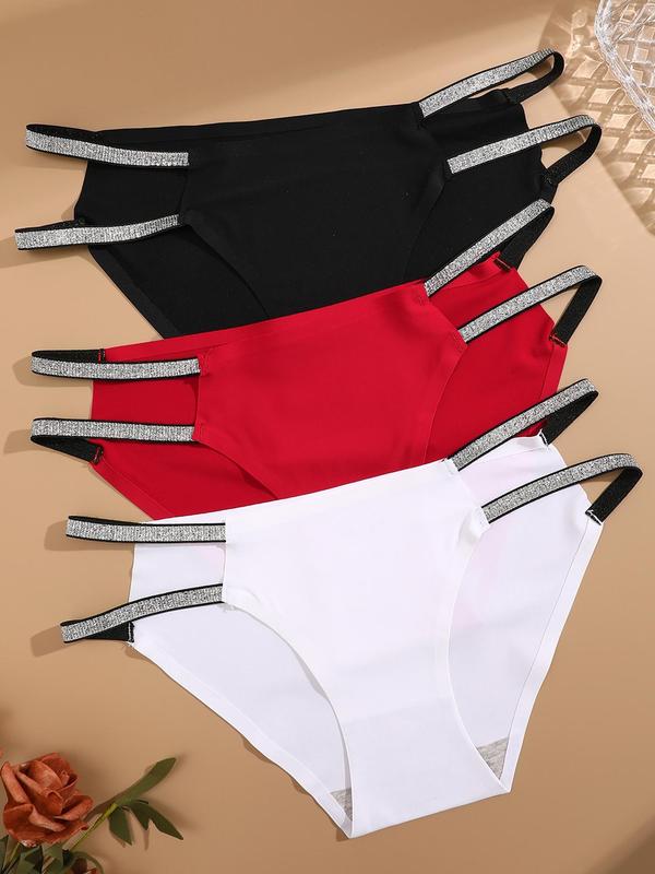 Women's Solid Cut Out Knickers, Casual Breathable Comfortable Seamless Panty, Summer Wear 2024, Women's Underwear for All Seasons