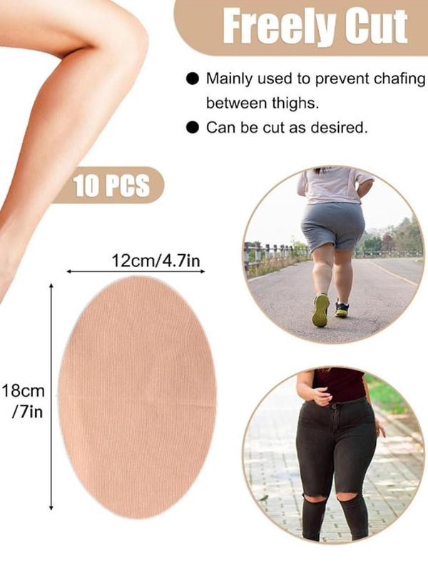  Solid Color Thigh Inner Protective Patches, Women's Breathable Comfortable Thigh Chafe Sticker Pads, Women's Lingerie Accessories for Daily Wear
