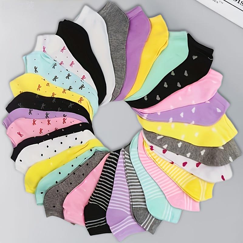 rainbow socks - Rainbow Color Socks - Soft, Comfort, No Show Ankle - Women's Stockings & Hosiery - For Everyday Wear -  Add a Pop of Color to Your Outfit - Step into a Rainbow of Comfort Stripe Fabric Womenswear Striped Bridal Knit