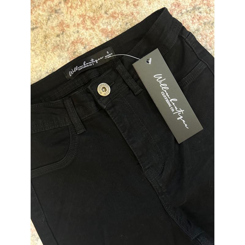 Farrah Distressed High Waisted Flares