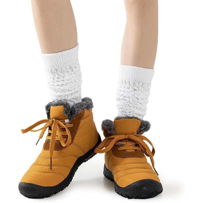 Womens Slouch Sock Scrunch Socks Soft Long Boot Socks for Women Stacked High Sock 2-3 PACK