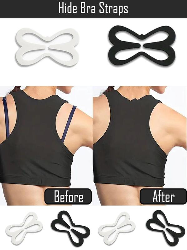 Women's 3pcs Butterfly-Shaped Bra Strap Clip, Anti-Slip Invisible Bra Strap Buckle, Bra Straps Holder for Lady, Lingerie Accessories for Daily Use