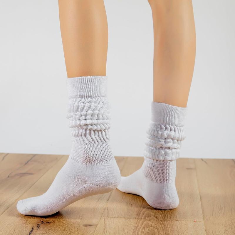 Womens Slouch Sock Scrunch Socks Soft Long Boot Socks for Women Stacked High Sock 2-3 PACK