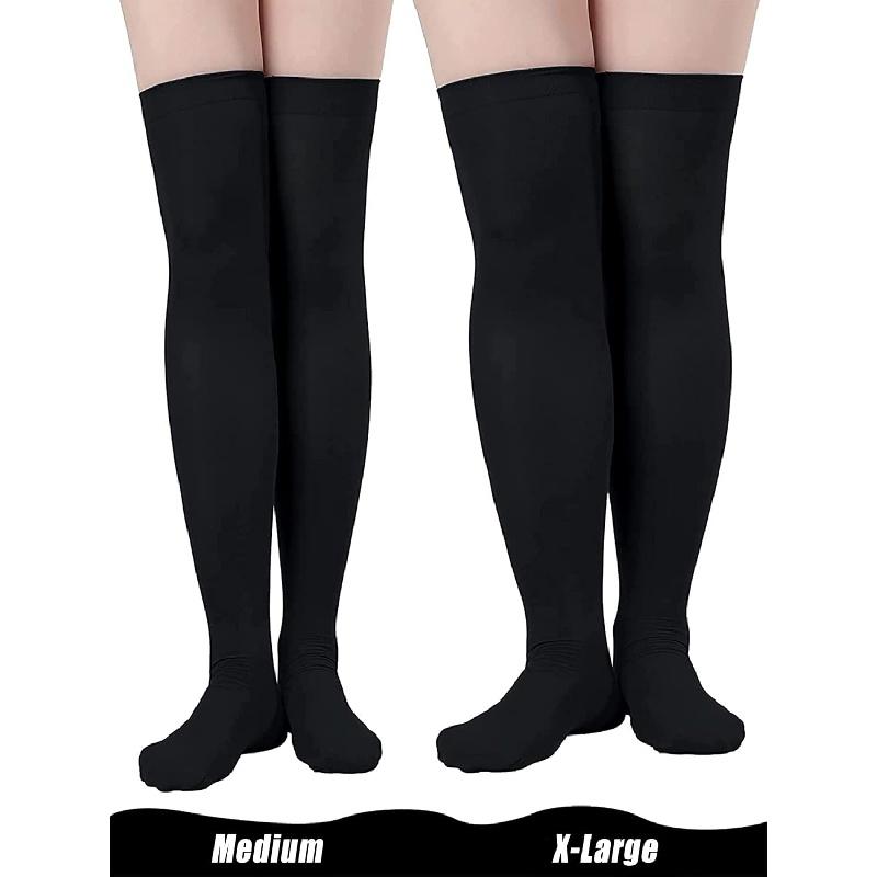 4 Pairs Women's Silk Thigh High Stockings Nylon Socks for Women Halloween Cosplay Costume Party Tights Accessory Womenswear Comfortable Stretchy Simple Fit Dress Outfit Silky Minimalist Soft Spandex Basic
