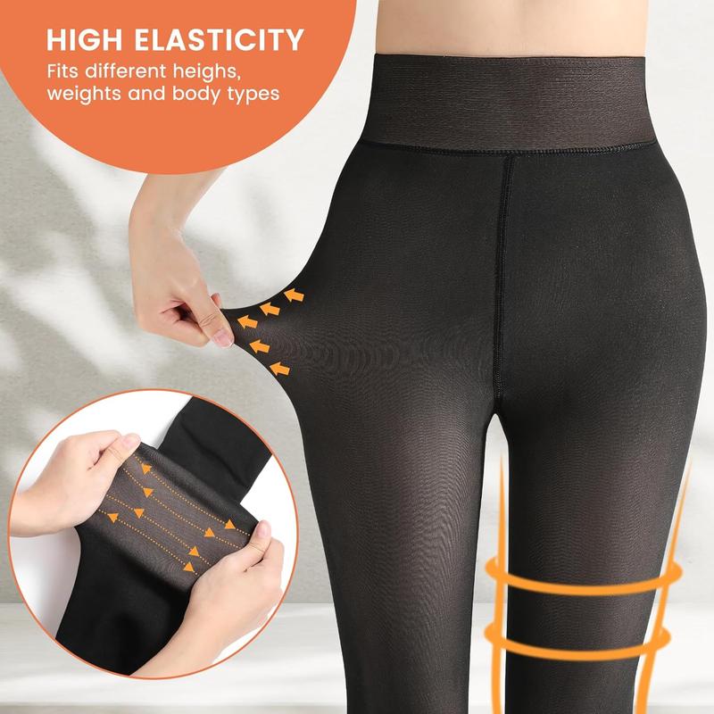 Fleece Lined Tights Women, Warm Pantyhose Leggings Thermal Tights for Women, Fleece Tights Winter Tights for Women