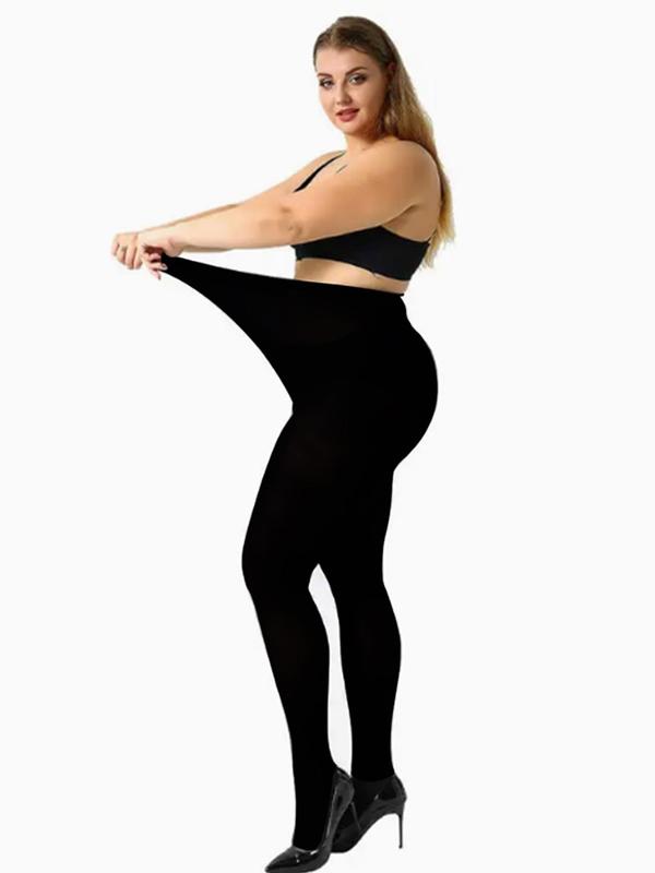 Women's 1 Pair Solid High Waist Tights, 120D Spring Fall Winter Warm Comfy Breathable Slim Pantyhose For Women, Women's Socks & Tights