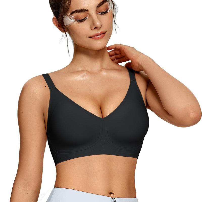 OEAK Womenswear Comfort Adjustable Bras Full Coverage Everyday Seamless Bras No Underwire Push Up Bras Soft Bra