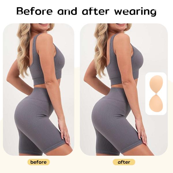 Niidor Fabric Adhesive Bra, Comfortable with Front Closure Strapless Sticky Invisible Push up Bra Reusable for Backless Dress Gift for her