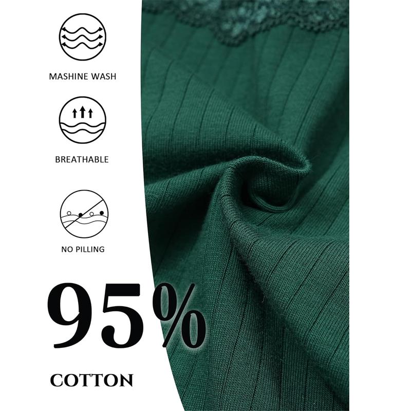 LEVAO Cotton Underwear for Women Breathable Lace Low Rise Bikini Panties Women's Hipster Underpants S-XL 6 Pack