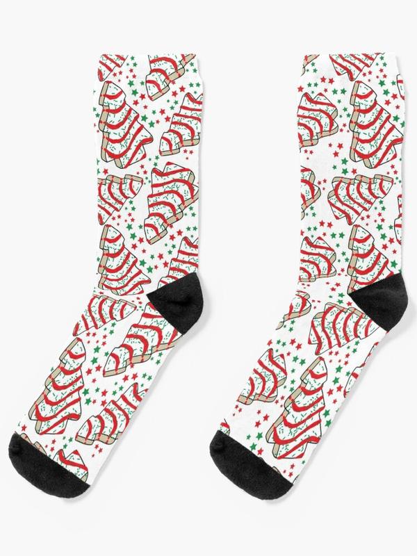Christmas Tree Snack Cakes Socks