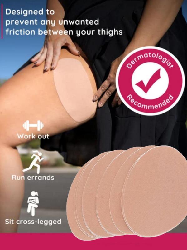  Solid Color Thigh Inner Protective Patches, Women's Breathable Comfortable Thigh Chafe Sticker Pads, Women's Lingerie Accessories for Daily Wear