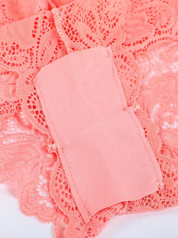 Women's Bow Decor Scallop Trim Lace Panties, Soft Comfy Breathable Knicker for Daily Wear, Ladies Underwear for All Seasons, Underwear for Women, Summer Clothes for Women, Fall Wear, Fallfreshness, Fall Clothes, Birthday Wear Black Girl