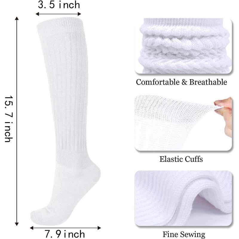 Womens Slouch Sock Scrunch Socks Soft Long Boot Socks for Women Stacked High Sock 2-3 PACK
