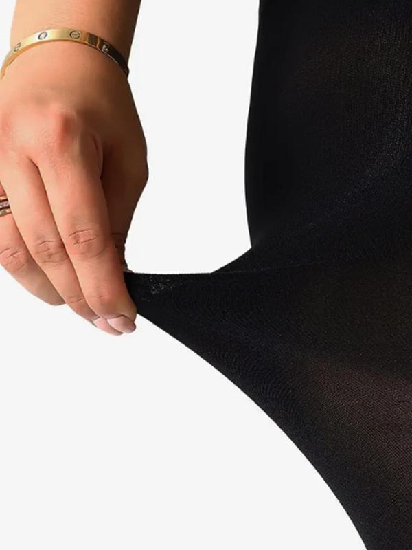 Women's 1 Pair Solid High Waist Tights, 120D Spring Fall Winter Warm Comfy Breathable Slim Pantyhose For Women, Women's Socks & Tights