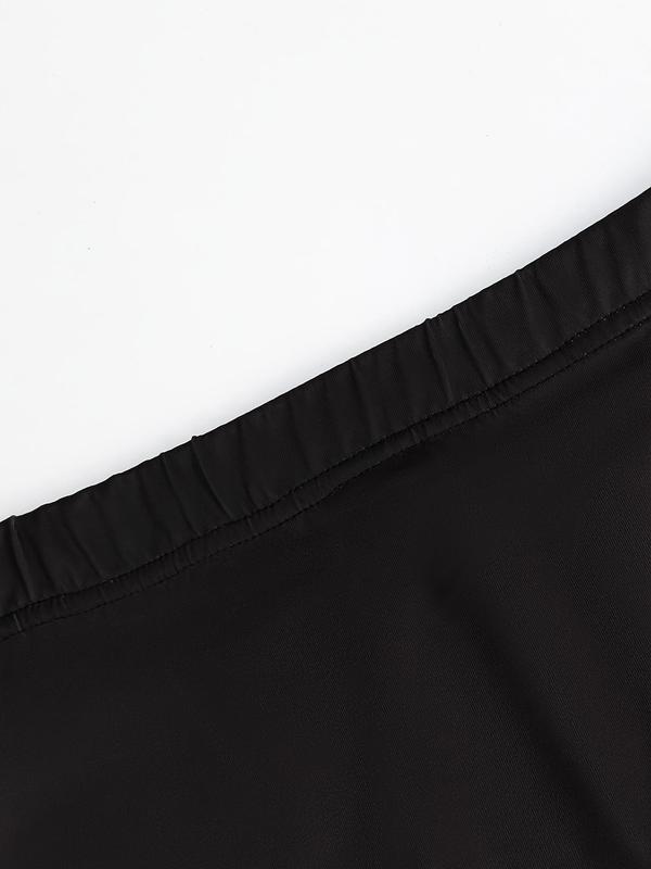 Women's Solid Color Elastic Waist Shorts, Minimalist Comfort Shorts for Daily Wear, Ladies Summer Bottoms
