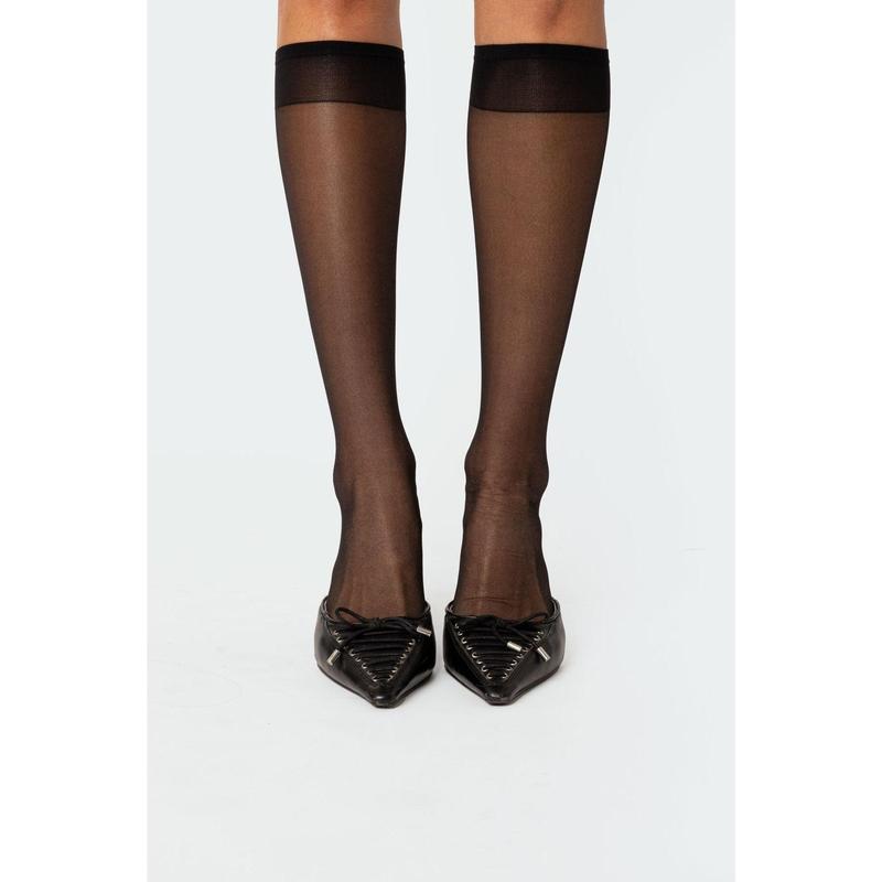 Sheer Mesh Knee High Socks