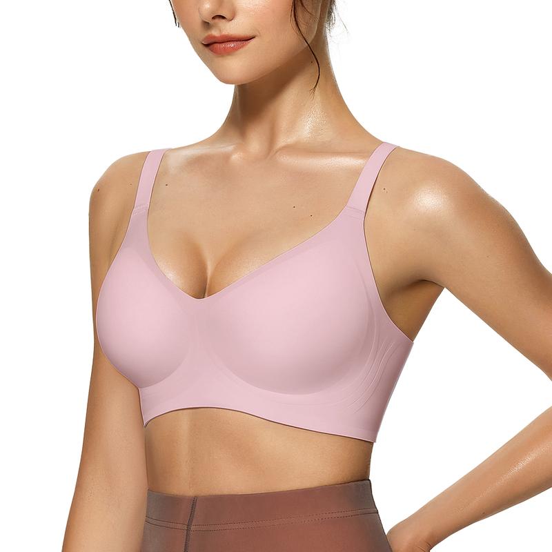 OEAK Womenswear Comfort Adjustable Bras Full Coverage Everyday Seamless Bras No Underwire Push Up Bras Soft Bra