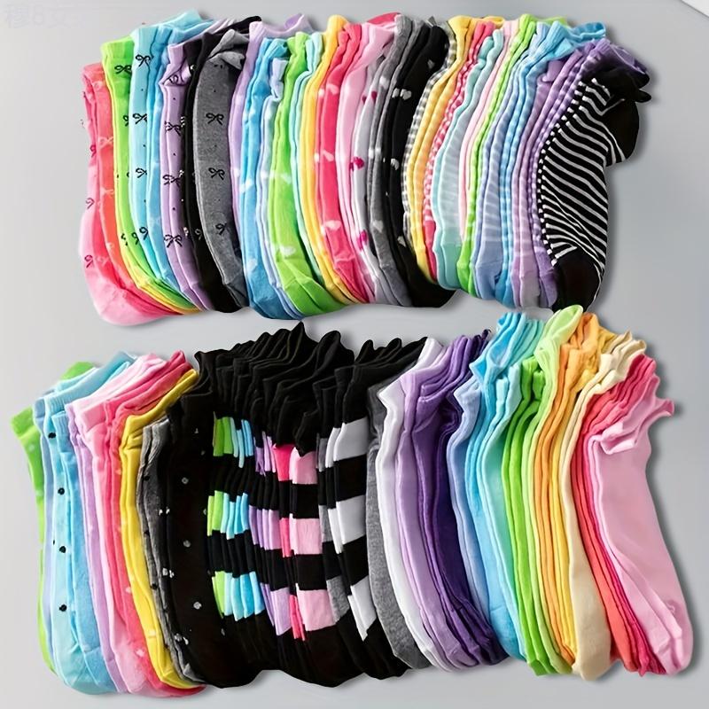 rainbow socks - Rainbow Color Socks - Soft, Comfort, No Show Ankle - Women's Stockings & Hosiery - For Everyday Wear -  Add a Pop of Color to Your Outfit - Step into a Rainbow of Comfort Stripe Fabric Womenswear Striped Bridal Knit