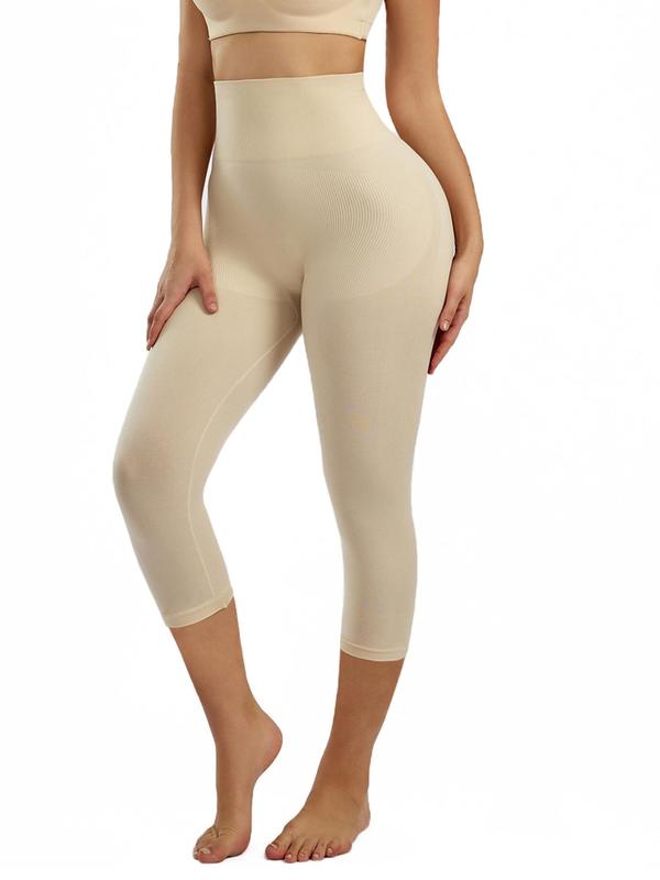 Women's High Waist Shapewear Leggings, Seamless Tummy Control Butt Lifting Capris Pants, Women's Summer Shapewear Bottoms