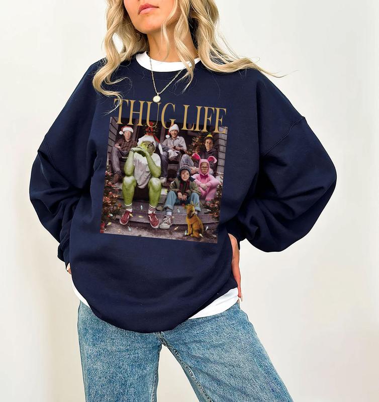 Thug Life Christmas Movie Shirt, Grinchhmas Home Alone Christmas Vacation shirt, Christmas Character Shirt, Funny Christmas Thief Shirt, Christmas Movie Thug Life Shirt