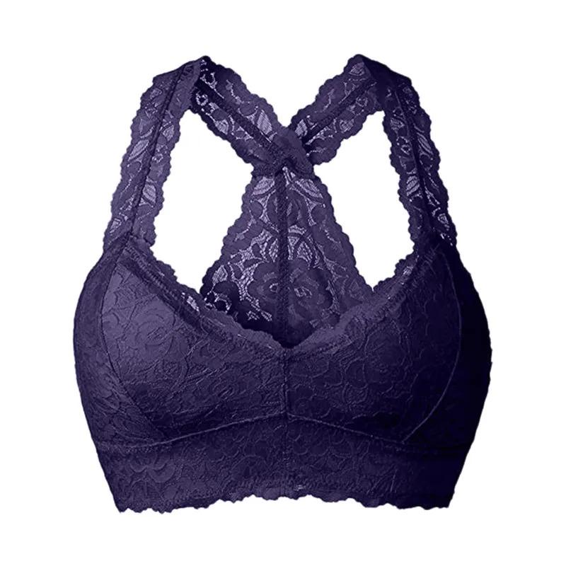 Women Lace Sports Bras Comfortable Bralette Solid Underwear Vest Female Wireless Lingerie Breathable Bra S-3xl Bralette Woman