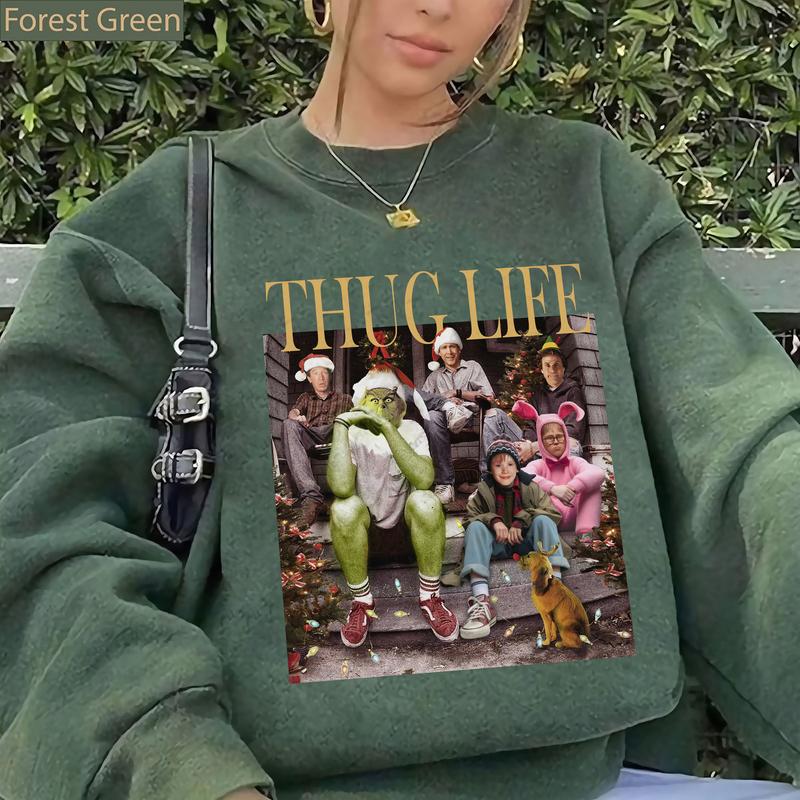 Thug Life Christmas Movie Shirt, Grinchhmas Home Alone Christmas Vacation shirt, Christmas Character Shirt, Funny Christmas Thief Shirt, Christmas Movie Thug Life Shirt