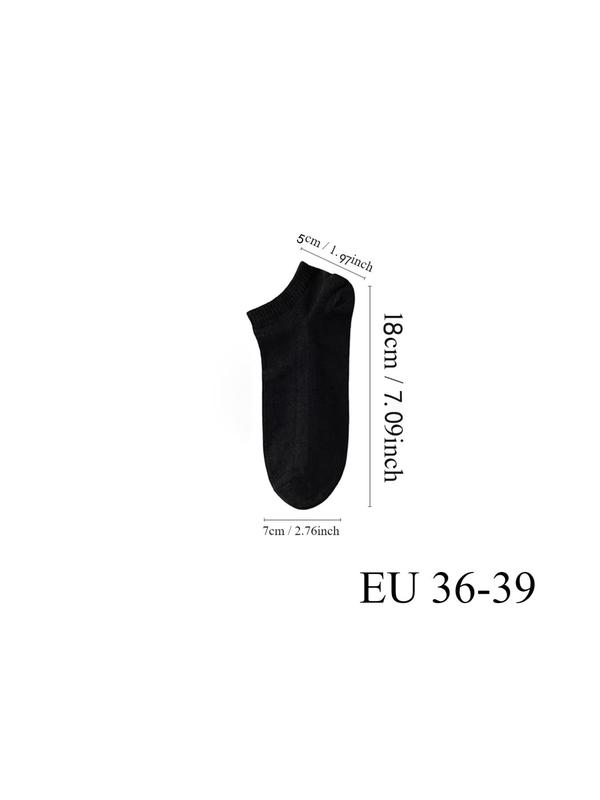 Women's 20 Pairs Solid Ankle Socks, Basic Casual Breathable Comfort Cozy Low Cut Socks for All Seasons, Women's Socks for Daily Wear