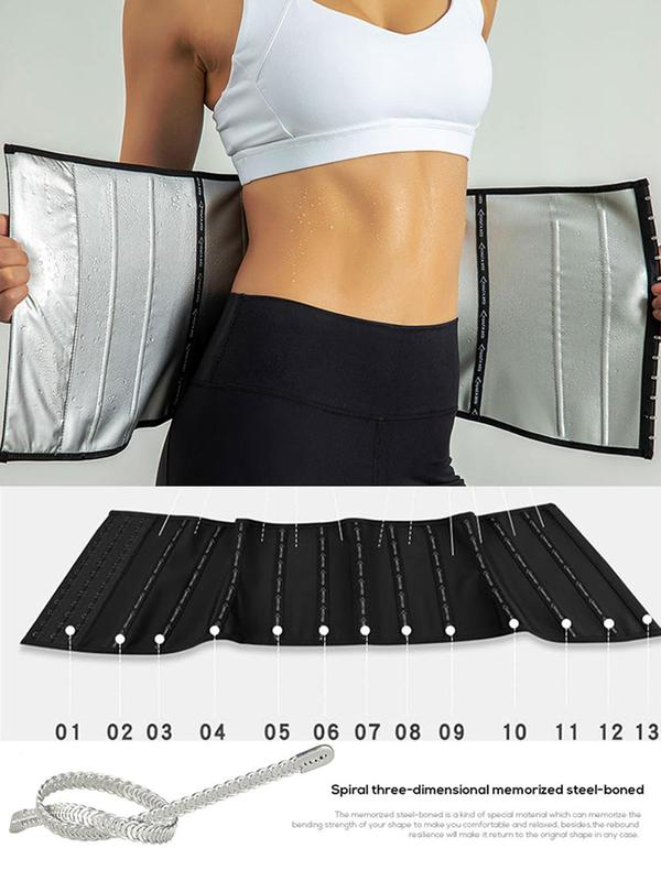 Women's Solid Buckle Front Waist Trainer, Fashion Casual Body Shaper for Daily Wear, Tummy Slimming Waist Trainer for Spring Fall Winter