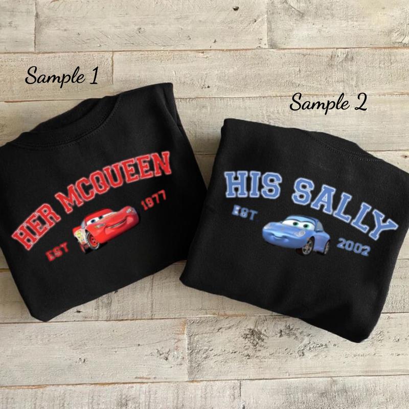 Her Mcqueen and His Sally Sweatshirt, Cars Mcqueen x Sally , Couple SweatShirt, Trending Crewneck, Couple T-Shirt, Valentines Shirt