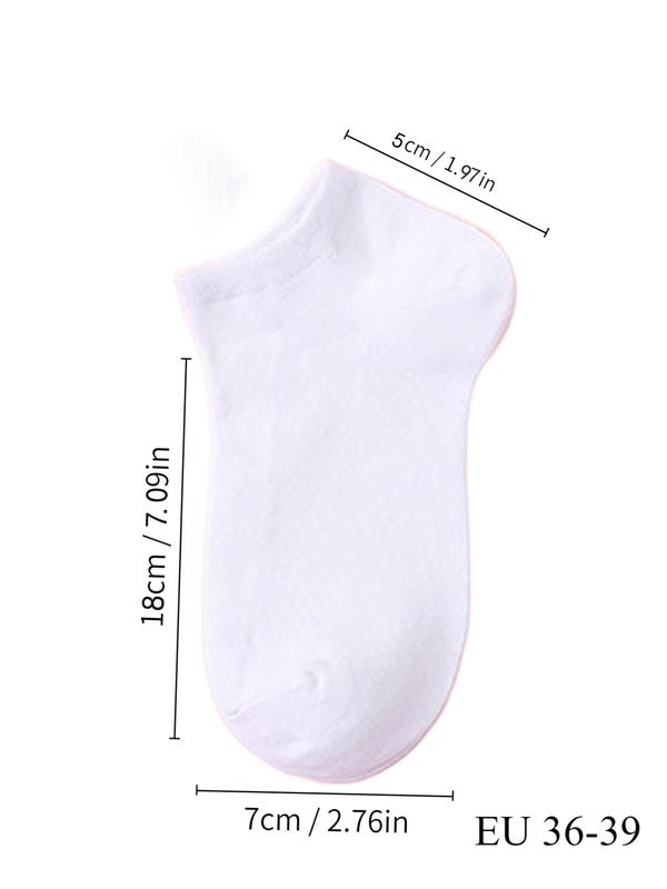 Women's 20 Pairs Solid Ankle Socks, Basic Casual Breathable Comfort Cozy Low Cut Socks for All Seasons, Women's Socks for Daily Wear