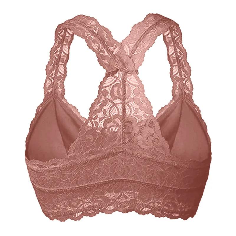 Women Lace Sports Bras Comfortable Bralette Solid Underwear Vest Female Wireless Lingerie Breathable Bra S-3xl Bralette Woman