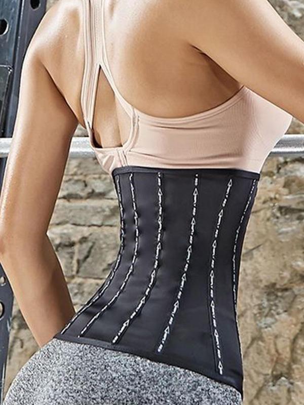 Women's Solid Buckle Front Waist Trainer, Fashion Casual Body Shaper for Daily Wear, Tummy Slimming Waist Trainer for Spring Fall Winter