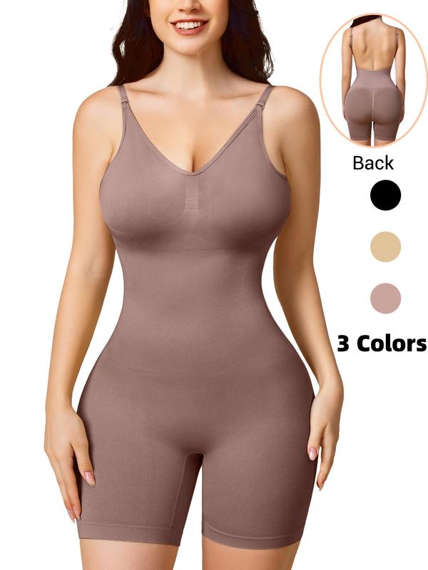 Women's Backless Fajas Cami Shapewear Romper, Adjustable Strap Tummy Control Shapewear Bodysuit, Summer Shapewear Clothing, Summer Outfits 2024