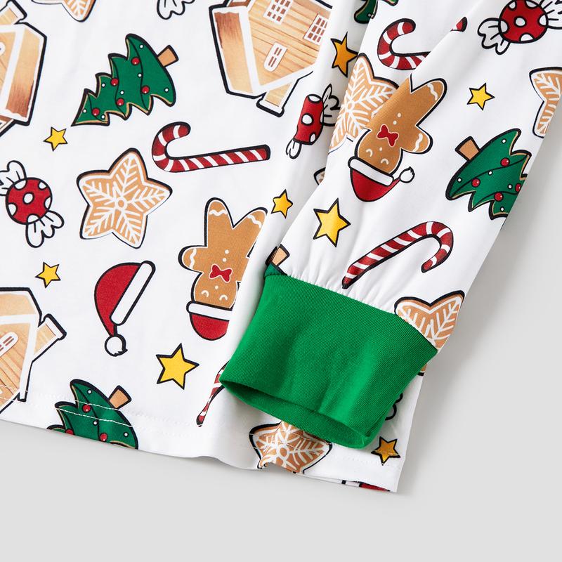 PatPat Christmas Pajamas Family Matching Cute Cartoon Print Pajamas Family Clothing Sets Family Costumes (Flame Resistant)